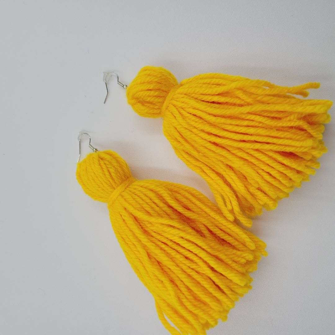 Tassel Yarn Earrings