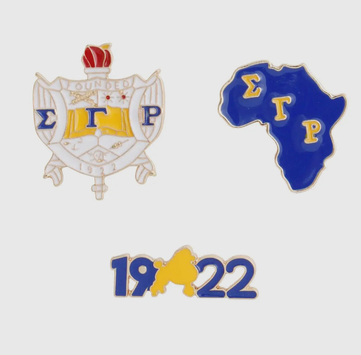 Divine Nine Sorority Three PC Pin Set
