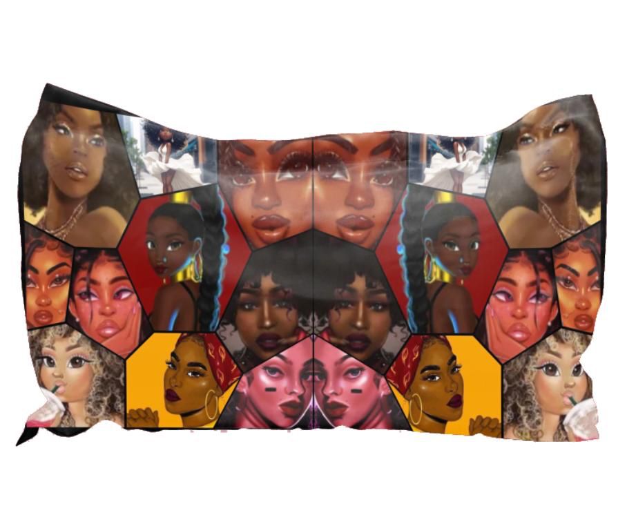 My Sistas Fleece Blanket w/ satin Pillowcase & Bonnet