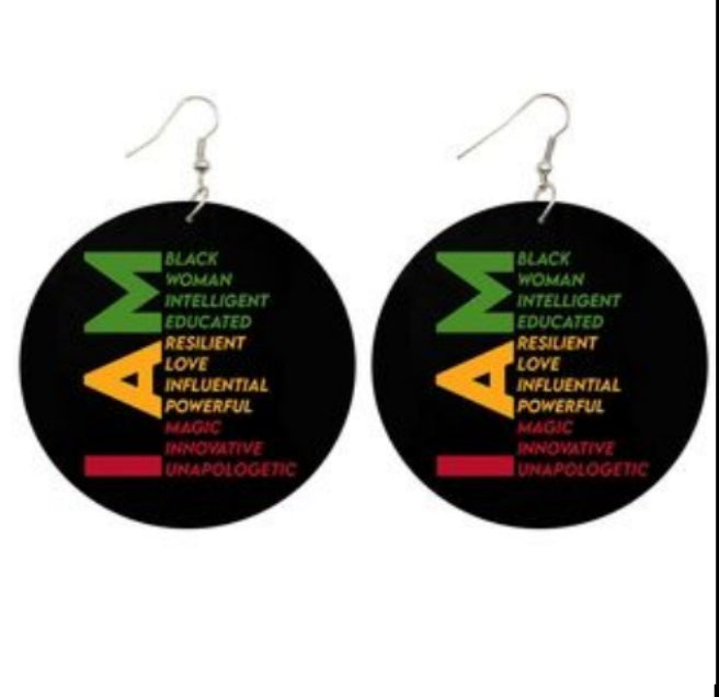 BC Round wooden Earrings