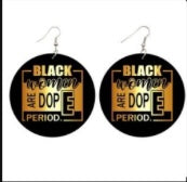 BC Round wooden Earrings