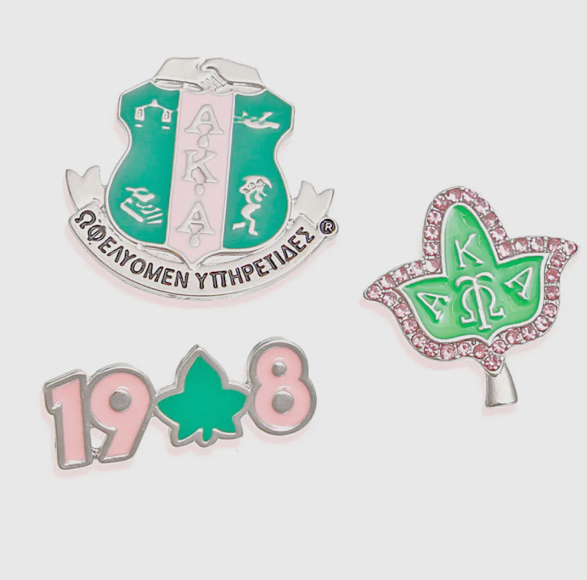 Divine Nine Sorority Three PC Pin Set