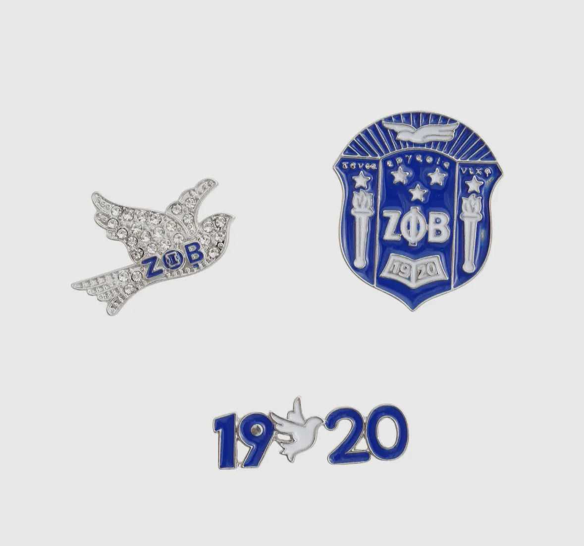 Divine Nine Sorority Three PC Pin Set