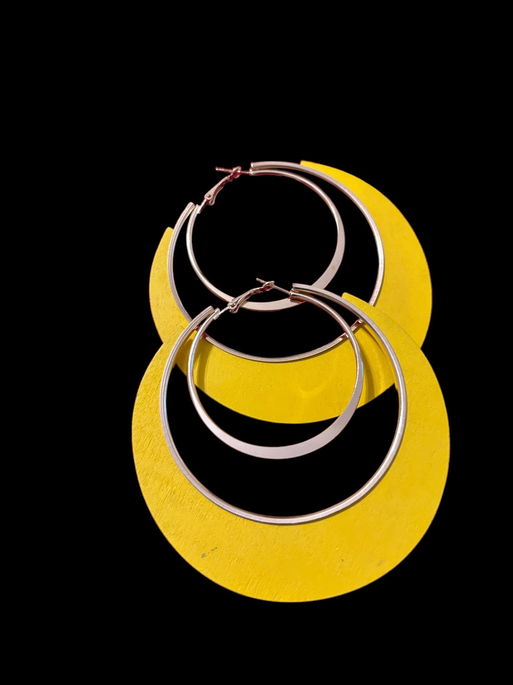 LG Gold wooden Hoop Earrings