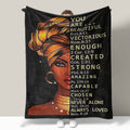 You Are A Beautiful Black Woman (Scriptures) Fleece Blanket w/ Satin Pillowcase