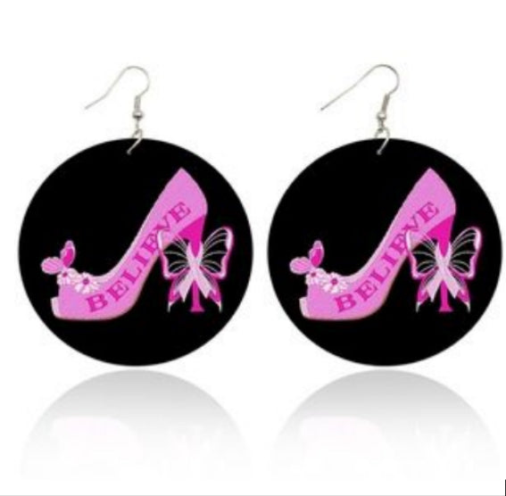 BC Round wooden Earrings
