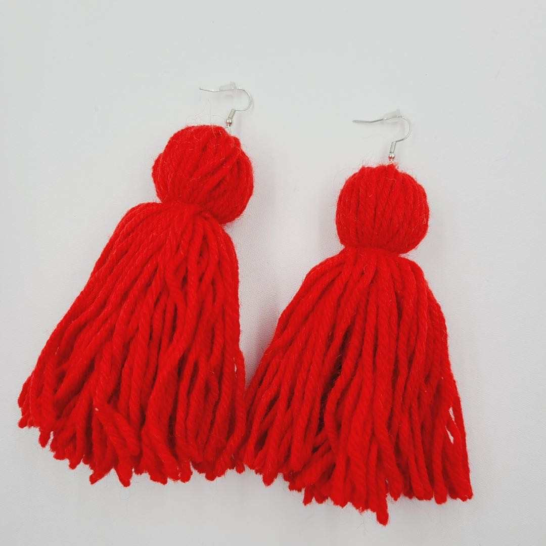 Tassel Yarn Earrings
